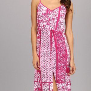 Michael Kors Pink Print Maxi Dress w/ Slit
